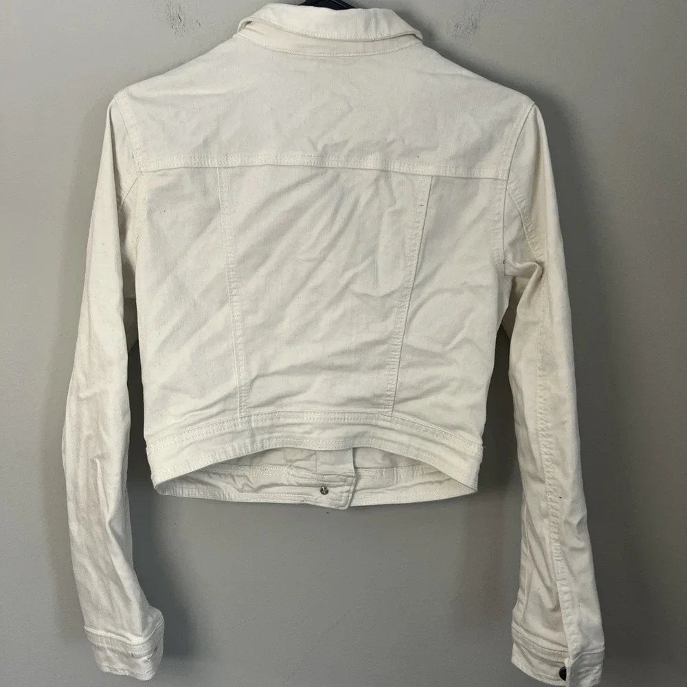 Romeo And Juliet White Denim Embroidered Jacket Size A - Picture 5 of 5